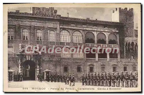 Ansichtskarte AK Monaco Palais Du Prince Carabiniers