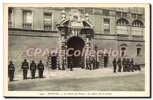 Cartes postales Monaco Le Palais Du Prince La Releve De La Garde