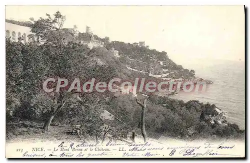 Cartes postales Nice Le Mont Boron Et Le Ch�teau