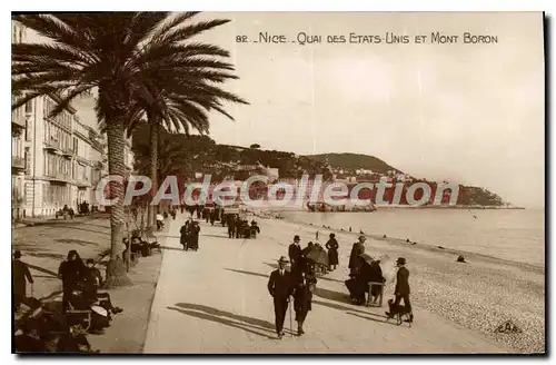 Cartes postales Nice Quai Des Etats Unis Et Mont Boron