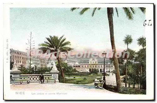 Cartes postales Nice Les Jardins Et Casino Municipal