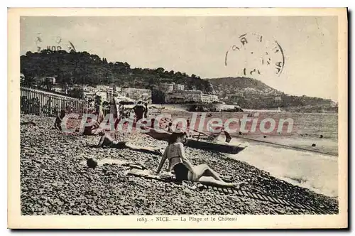 Cartes postales Nice La Plage Et Le Ch�teau