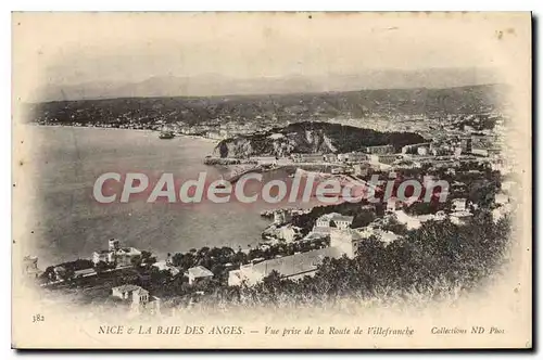 Cartes postales Nice Et La Baie Des Anges Vue Prise route de Villefranche