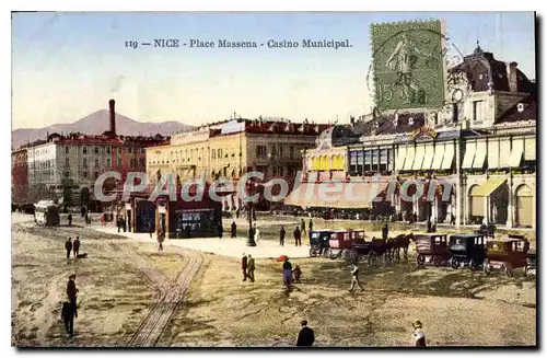 Cartes postales Nice Place Massena Casino Municipal