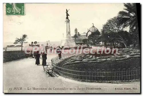 Cartes postales Nice Le Monument Du Centenaire Et La Jetee Promenade