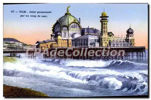 Cartes postales Nice Jetee Promenade Par Un Coup De Mer