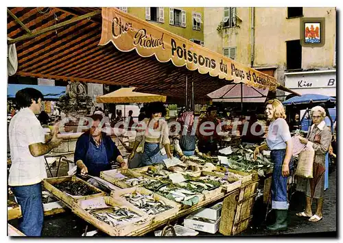 Cartes postales moderne Nice Le march� aux poissons de la place Saint Fran�ois