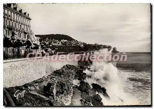 Cartes postales moderne Nice Les Pointes De Roba Capeu  Mont-Boron par gros temps