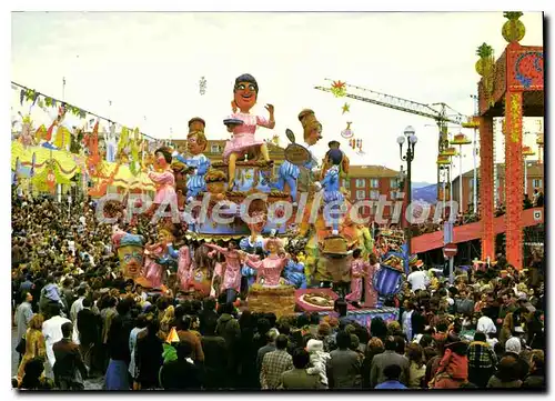 Cartes postales moderne Nice Carnaval patisserie de la reine P�dauque