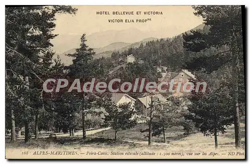 Cartes postales Peira Cava h�tel Bellevue et Victoria Victor Elia