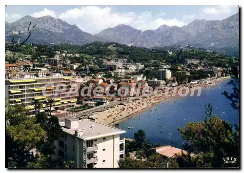 Cartes postales moderne Roquebrune Cap Martin La Plage Et Vue Sur Menton