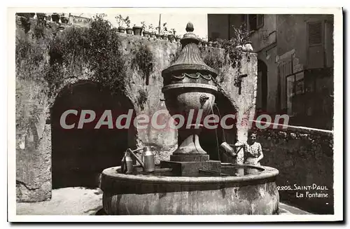 Ansichtskarte AK St Paul De Vence la fontaine