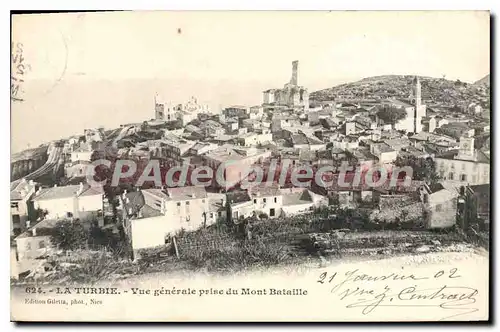 Cartes postales LA TURBIE vue g�n�rale prise du Mont Bataille