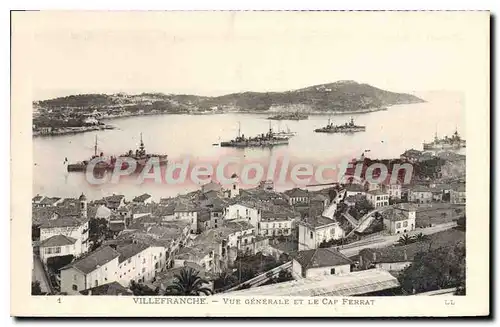 Cartes postales VILLEFRANCHE-sur-MER vue g�n�rale et cap ferrat