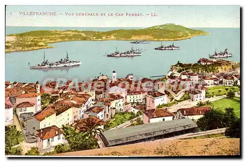 Cartes postales VILLEFRANCHE-sur-MER vue g�n�rale et cap ferrat