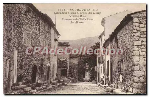 Cartes postales GOURDON gorges du loup vieille rue