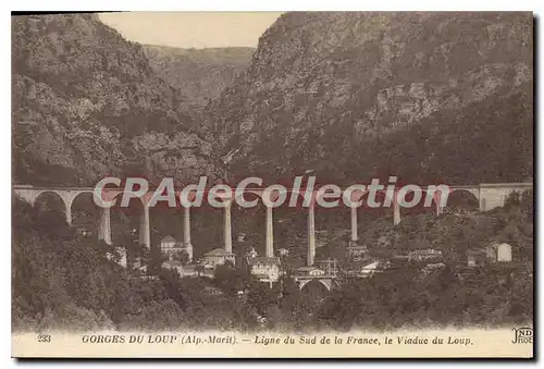 Cartes postales LES GORGES DU LOUP le viaduc du loup