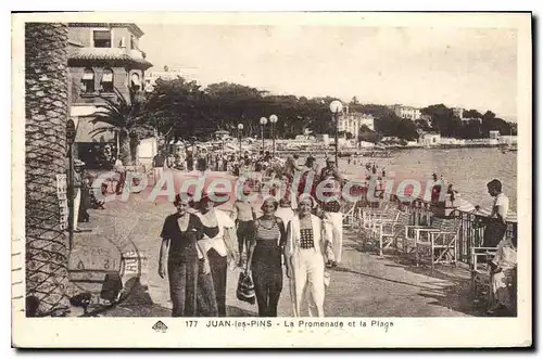 Cartes postales JUAN-les-PINS promenade plage