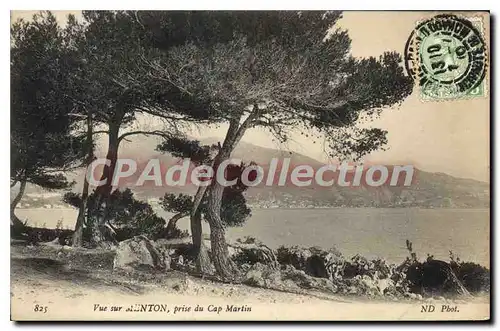 Cartes postales MENTON vue du Cap Martin