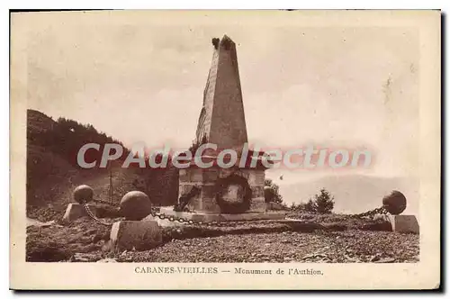 Cartes postales CABANES-VIEILLES monument de l'Authion