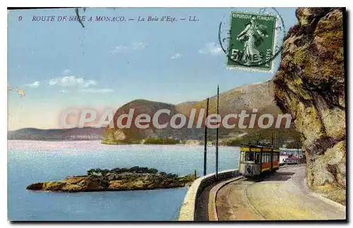 Cartes postales route de NICE � MONACO baie d'EZE