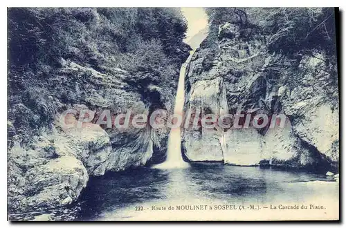 Ansichtskarte AK route de MOULINET � SOSPEL cascade du Piaon