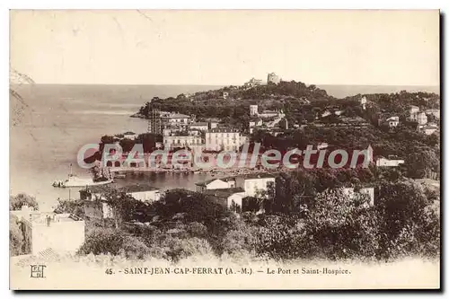 Cartes postales SAINT-JEAN-CAP-FERRAT le port et Saint-Hospice