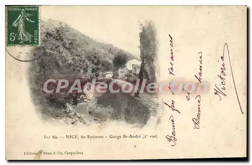 Cartes postales GORGE SAINT ANDRE environs de NICE