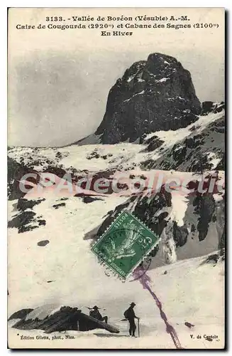 Cartes postales Cougourda cabane des Sagnes en hiver