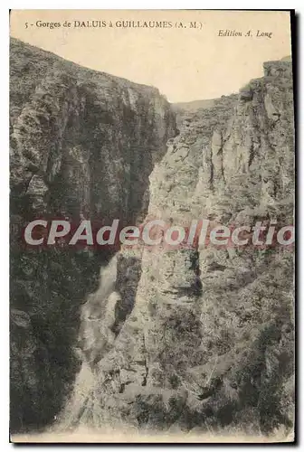 Cartes postales GUILLAUMES gorges de Daluis