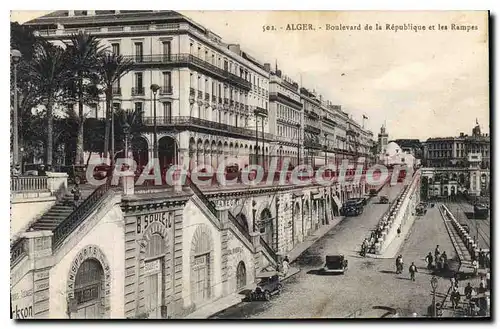 Ansichtskarte AK ALGER boulevard de la R�publique et les rampes