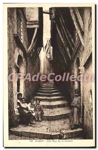 Cartes postales ALGER une rue de la Casbah