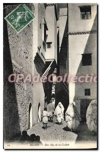 Cartes postales ALGER une rue de la Casbah