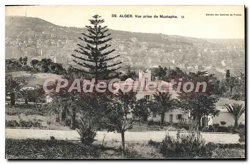 Cartes postales ALGER vue prise de MUSTAPHA