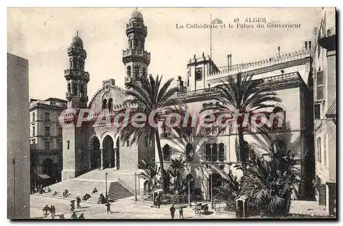 Ansichtskarte AK ALGER palais du gouverneur et la cath�drale