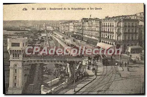 Ansichtskarte AK ALGER boulevard de la R�publique et les quais