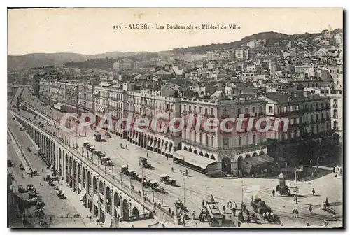 Ansichtskarte AK ALGER les boulevards et l'h�tel de ville