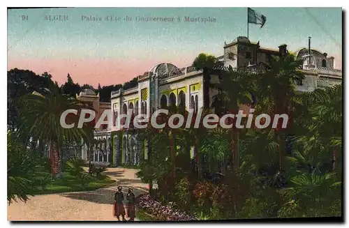 Cartes postales ALGER palais d'�t� du gouverneur � MUSTAPHA