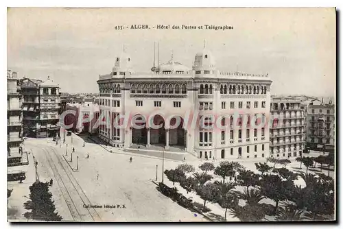 Cartes postales ALGER h�tel des postes et t�l�graphes