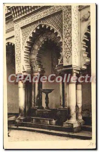 Cartes postales ALGER fontaine de la grande Mosqu�e rue de la marine