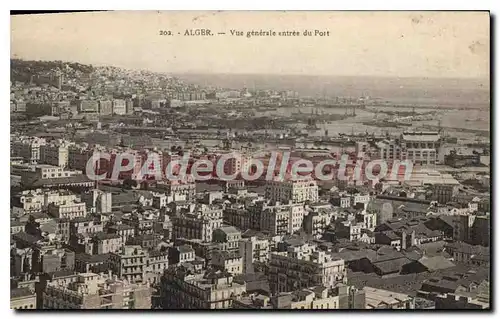 Cartes postales ALGER vue g�n�rale entr�e du port