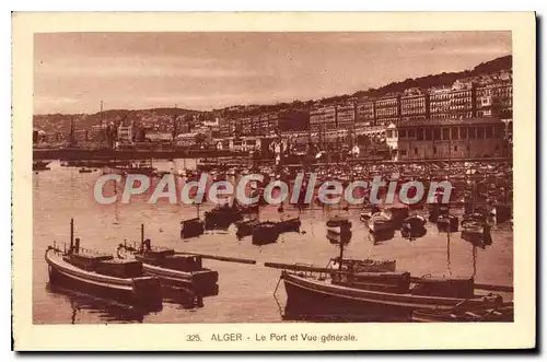 Cartes postales ALGER vue g�n�rale le port