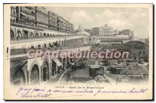 Cartes postales ALGER quai de la R�publique