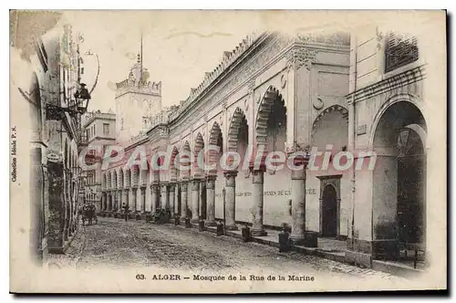 Cartes postales ALGER mosqu�e de la rue de la marine