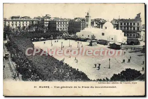 Cartes postales ALGER place du gouvernement