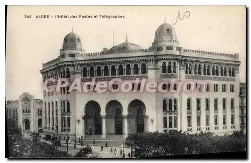 Cartes postales ALGER h�tel des postes et t�l�graphes