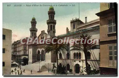 Ansichtskarte AK ALGER la cath�drale et le palais d'hiver du gouverneur