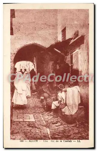 Cartes postales ALGER une rue de la Casbah