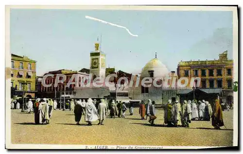 Cartes postales ALGER place du gouvernement