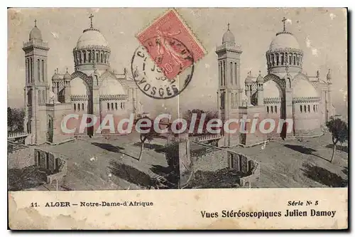 Cartes postales ALGER Notre Dame d'Afrique vue st�r�oscopique